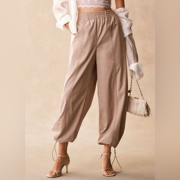 Agolde High Rise 100% Cotton Dakota Jogger Pant Beige Women’s Size XS